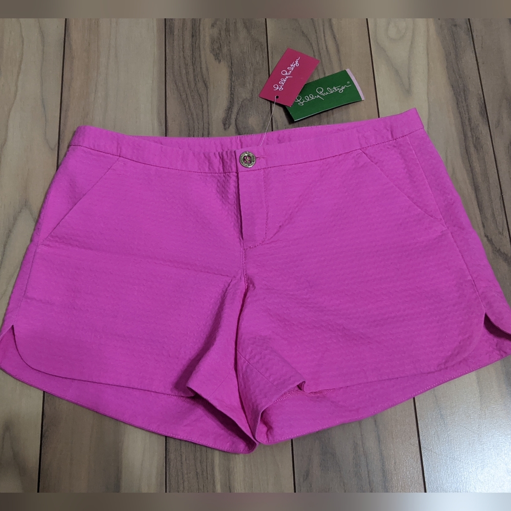 NWT! Lilly Pulitzer Adie Shorts In Magenta Size 2 - Picture 1 of 13